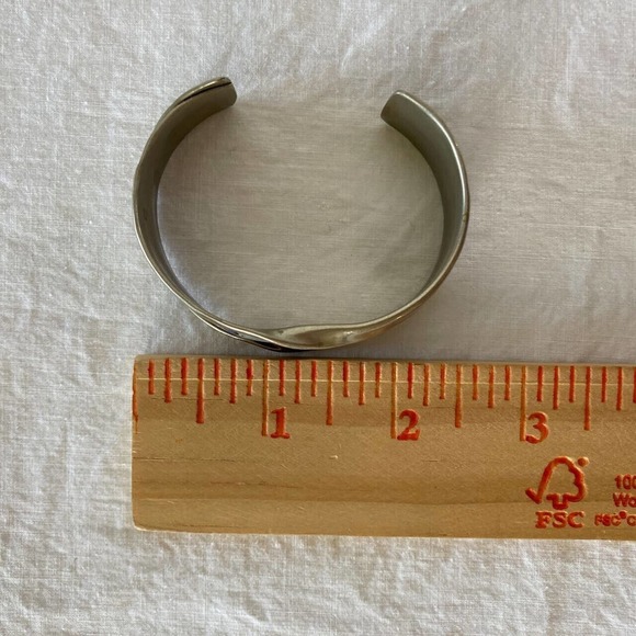 Cuff Bracelet Sexy Woman in Bikini Inlaid Graphic Silver Tone - Picture 8 of 8